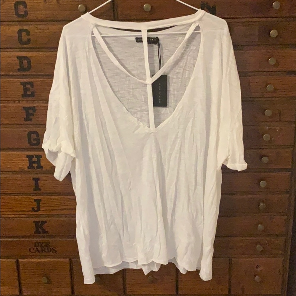 NWT Brooklyn Karma White Cutout Tee
